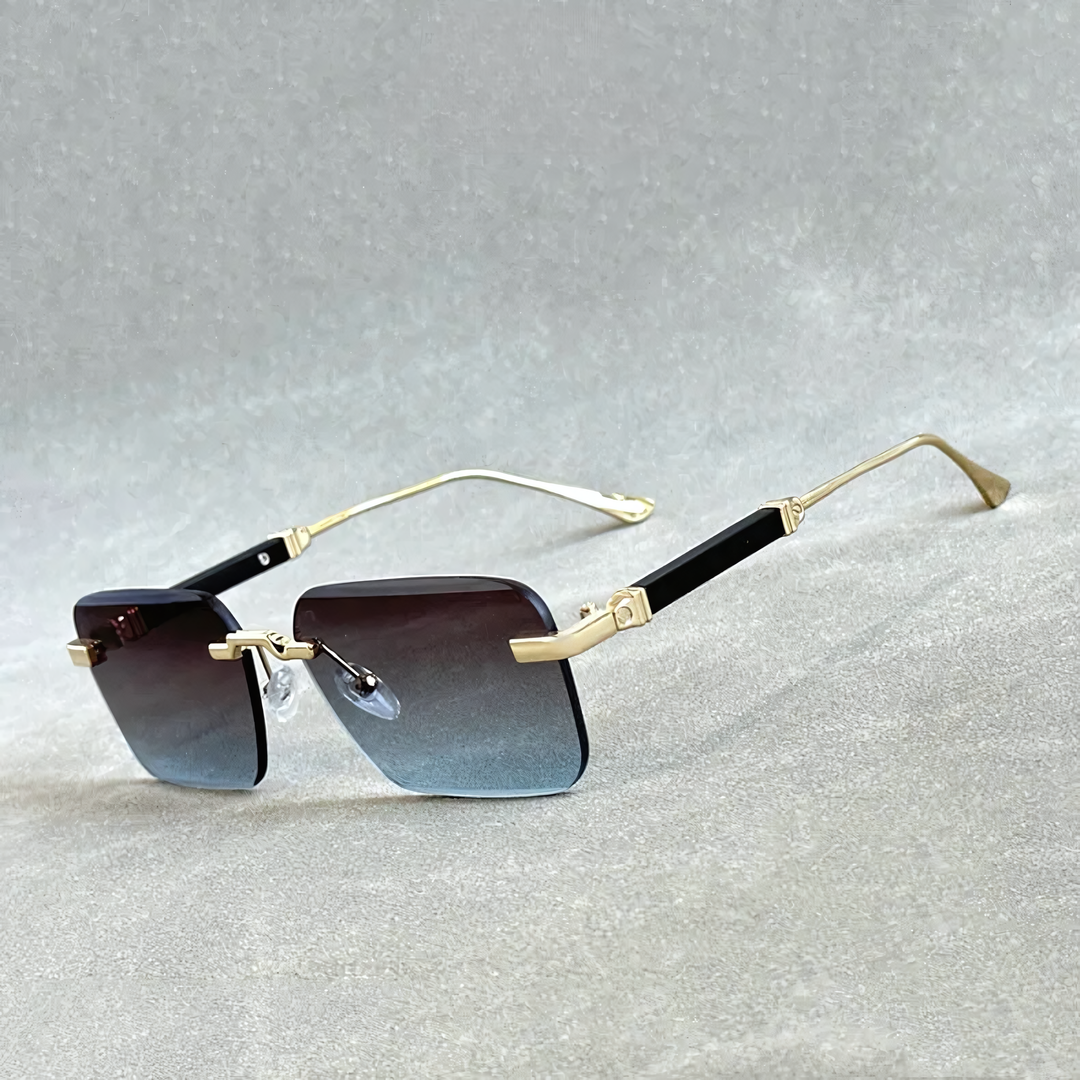 Square Rimless Shades Vintage Square Rimless Sunglasses – District Sunday