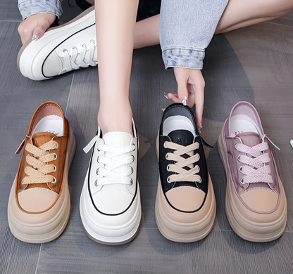 Women Leather Designer Sneakers - District Sunday
