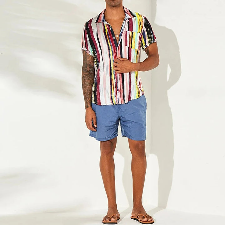 Harajuku Rainbow Pocket Shirt