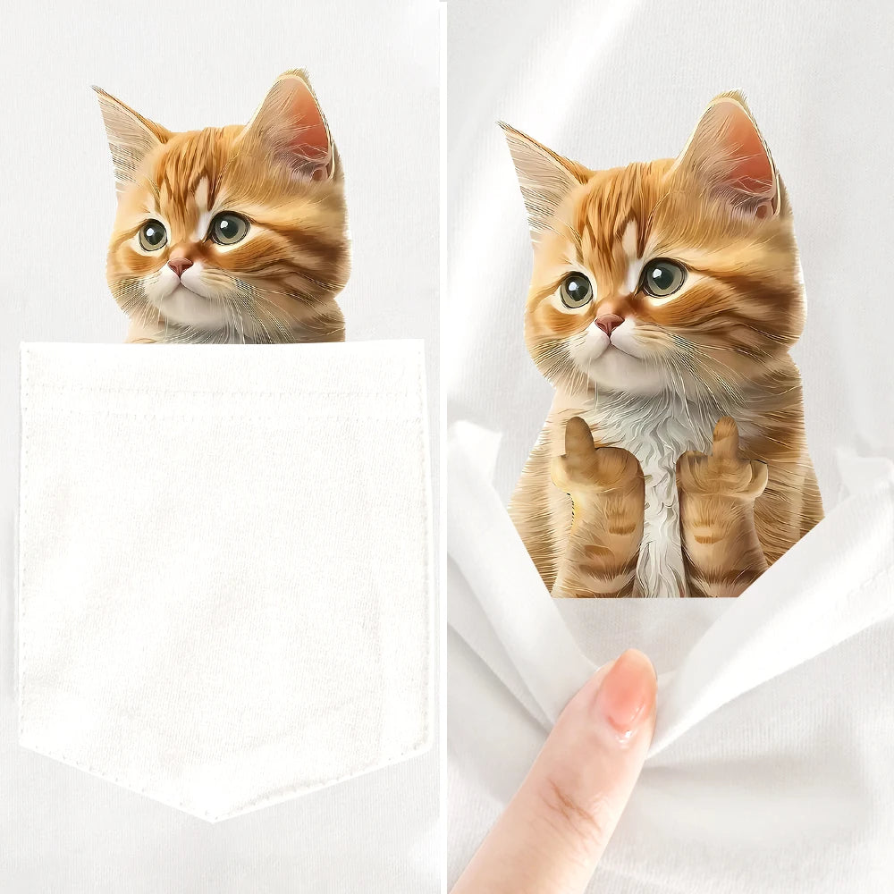 PawFlick Pocket White T-Shirts